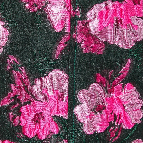LILLY PULITZER LEYA FLORAL JACQUARD D EVERGREEN HIBIS KISS 🎄 NWT - Picture 6 of 16